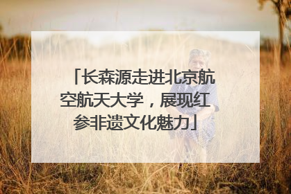 长森源走进北京航空航天大学，展现红参非遗文化魅力