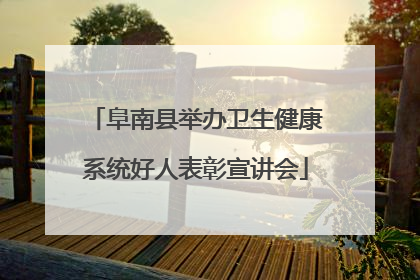 阜南县举办卫生健康系统好人表彰宣讲会