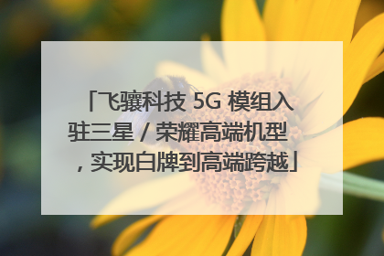 飞骧科技 5G 模组入驻三星 / 荣耀高端机型，实现白牌到高端跨越