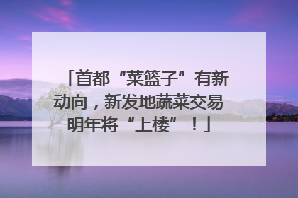 首都“菜篮子”有新动向，新发地蔬菜交易明年将“上楼”！