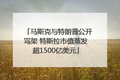 马斯克与特朗普公开骂架 特斯拉市值蒸发超1500亿美元