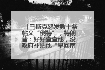 马斯克怒发数十条帖文“倒特”，特朗普：好好查查他，没政府补贴他“早回南非老家”了