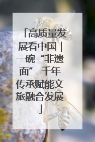 高质量发展看中国｜一碗“非遗面” 千年传承赋能文旅融合发展