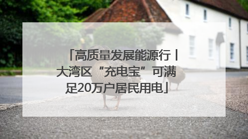 高质量发展能源行丨大湾区“充电宝”可满足20万户居民用电