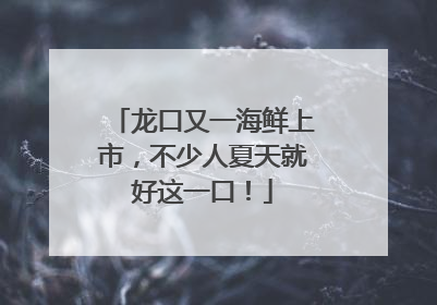龙口又一海鲜上市，不少人夏天就好这一口！