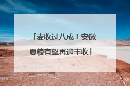 麦收过八成！安徽夏粮有望再迎丰收