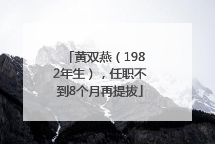 黄双燕（1982年生），任职不到8个月再提拔