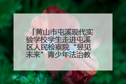 黄山市屯溪现代实验学校学生走进屯溪区人民检察院“昱见未来”青少年法治教育宣传基地