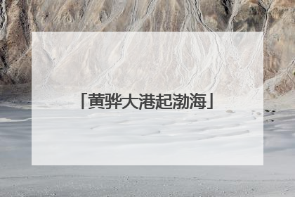 黄骅大港起渤海