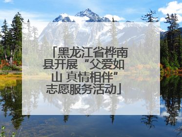 黑龙江省桦南县开展“父爱如山 真情相伴”志愿服务活动