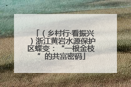 （乡村行·看振兴）浙江黄岩水源保护区蝶变：“一根金枝”的共富密码