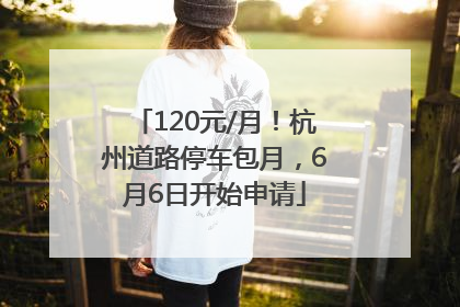 120元/月！杭州道路停车包月，6月6日开始申请