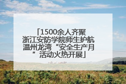 1500余人齐聚 浙江安防学院师生护航温州龙湾“安全生产月”活动火热开展