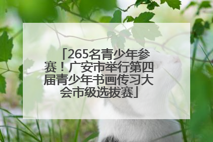 265名青少年参赛！广安市举行第四届青少年书画传习大会市级选拔赛