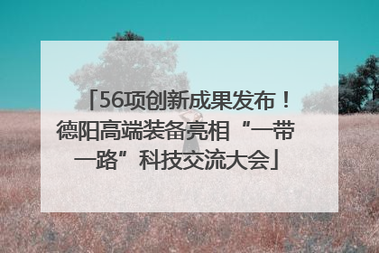 56项创新成果发布！德阳高端装备亮相“一带一路”科技交流大会