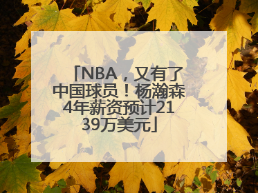 NBA，又有了中国球员！杨瀚森4年薪资预计2139万美元